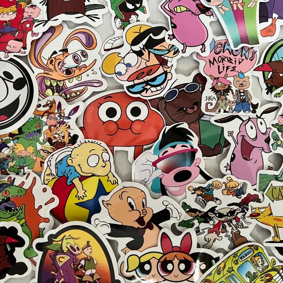 Retro 80's, 90's Large‎ Cartoon Character Stickers (25 pc) - Picture 7 of 7